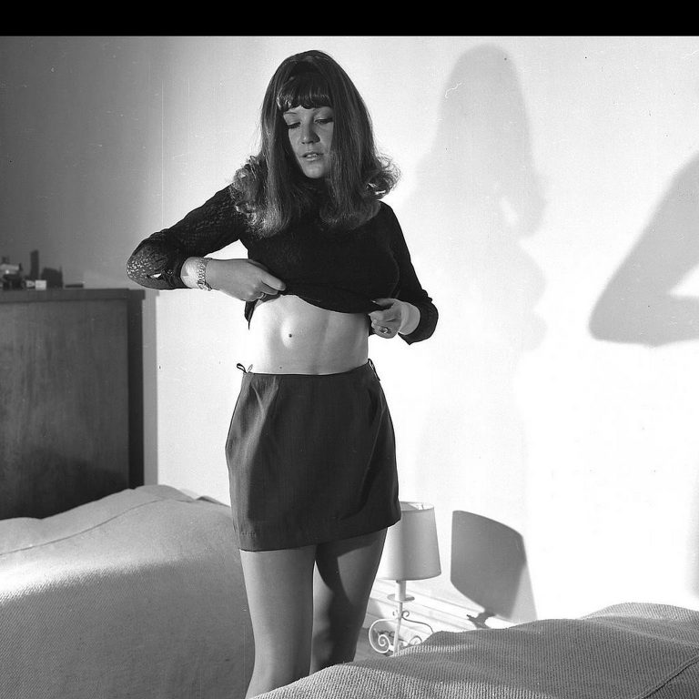 Black & White Vintage Porn - Girl Stripping Nude, Big TIts